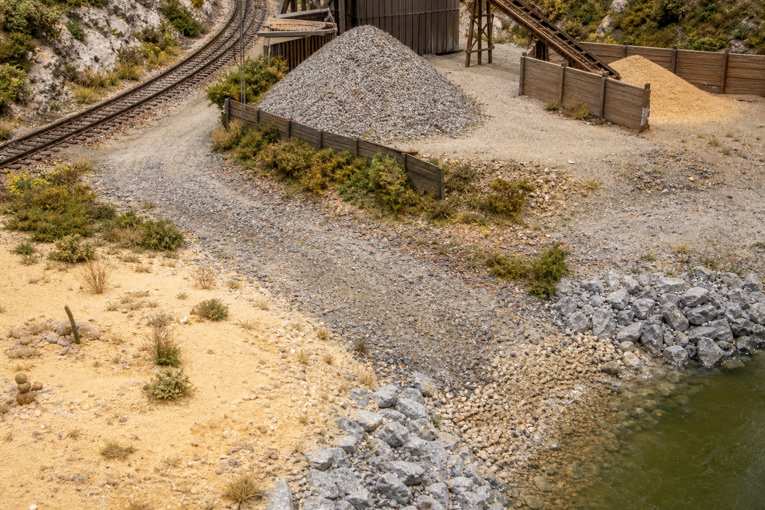 Sand & Gravel for G scale railroad scenery