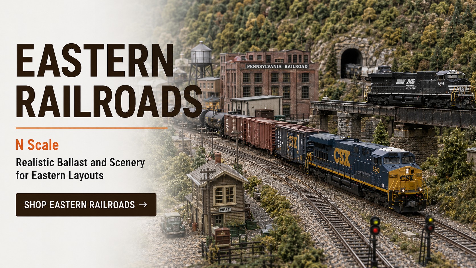 N scale eastern railroads