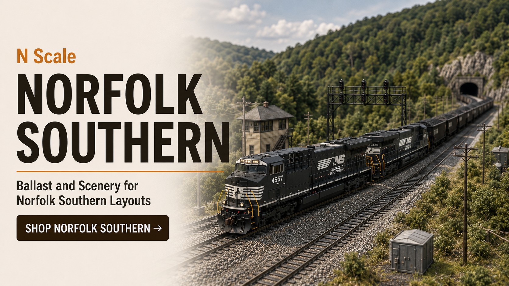 Norfolk Southern N scale railroad