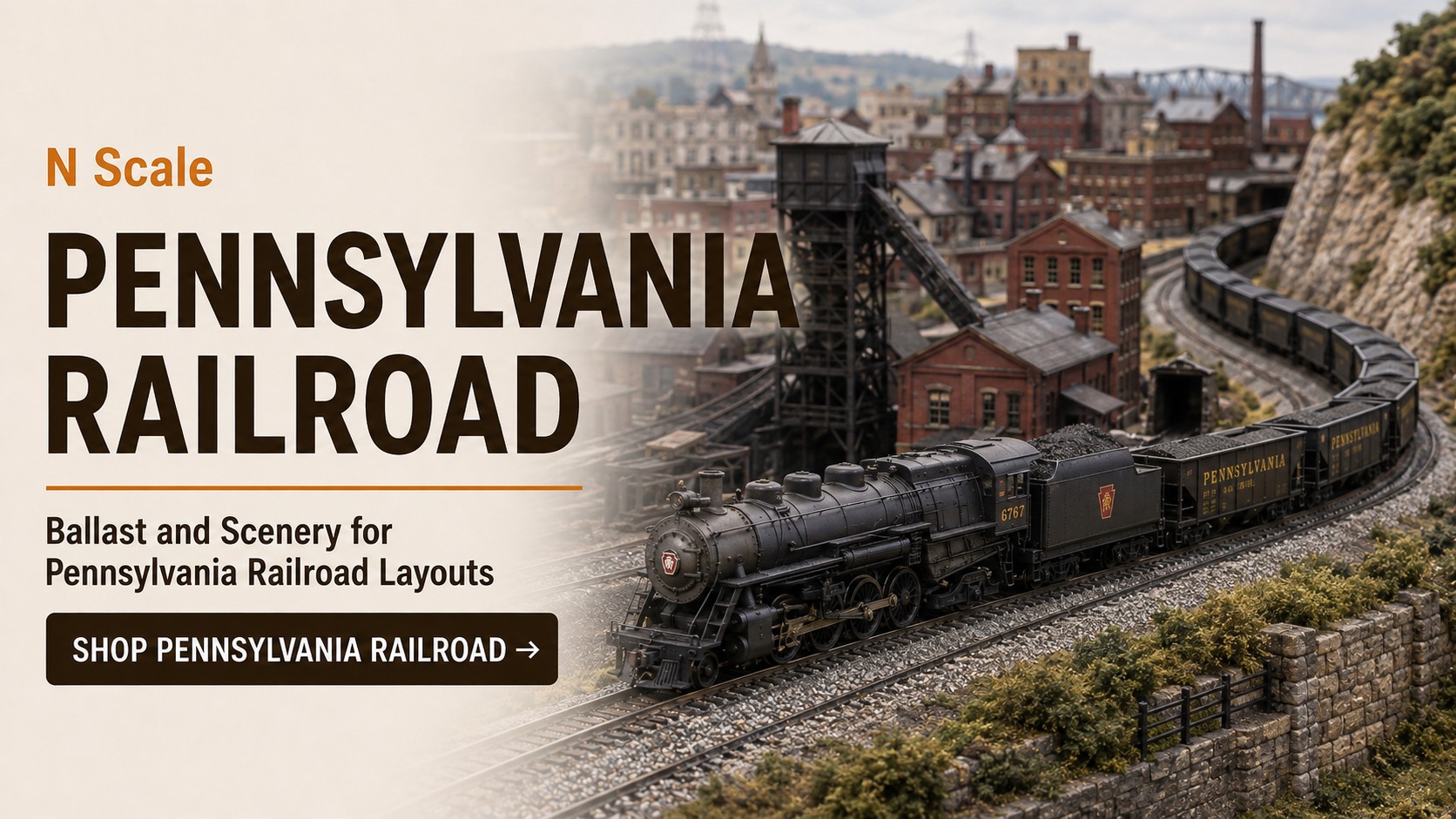Pennsylvania Railroad N scale layout