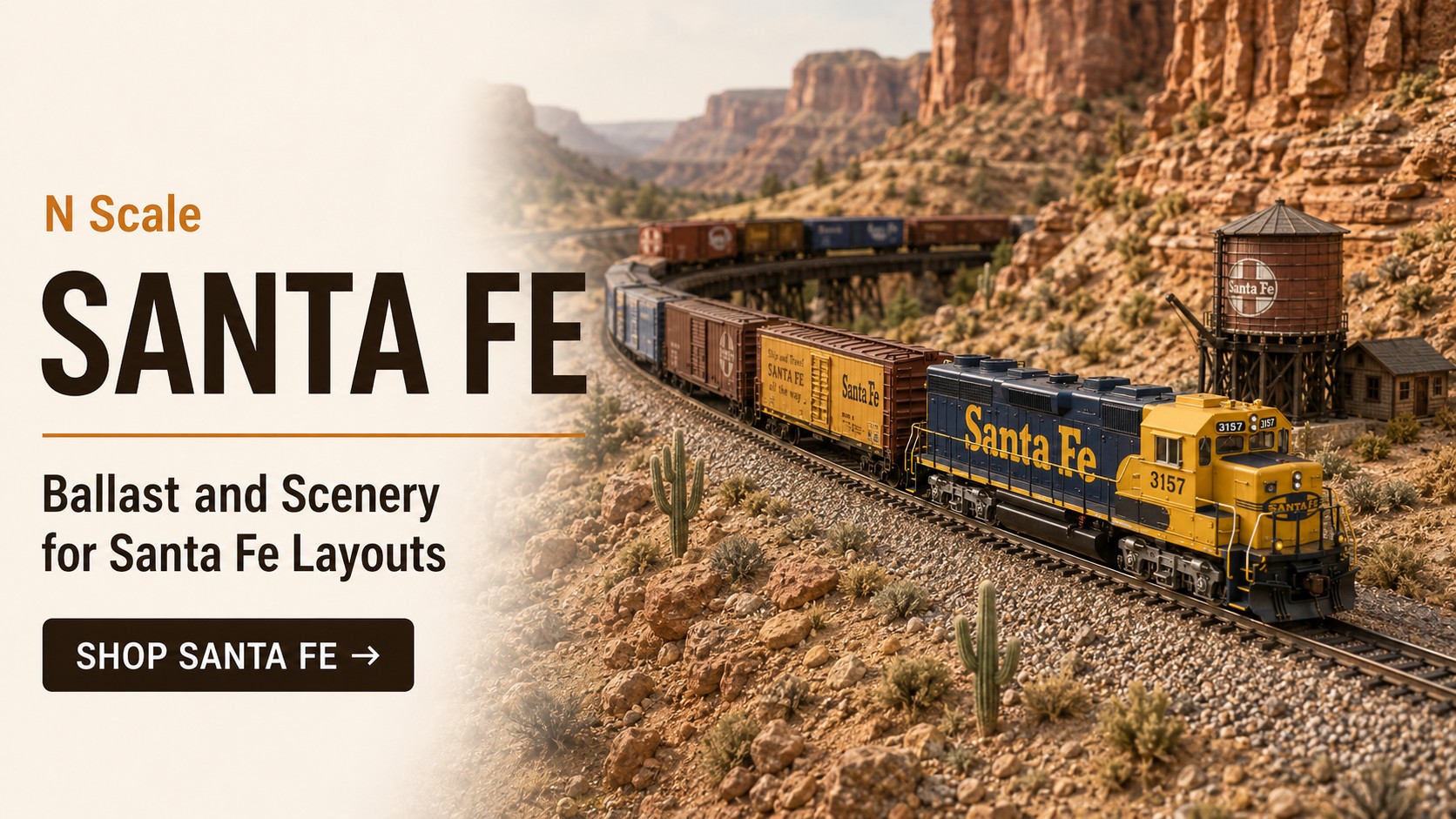 Santa Fe N scale railroad